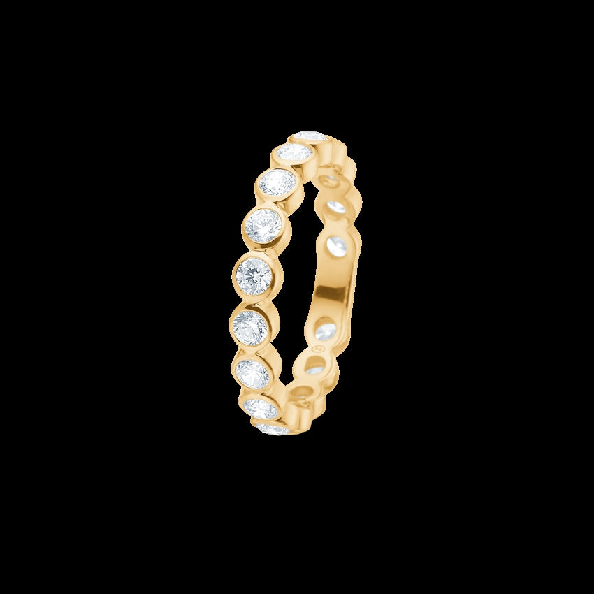 Eterna ring i 8 kt guld med zirkonia fra Mads Z